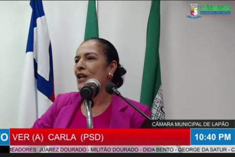 LAPÃO: Ver(a) Carla fala sobre o Dia Iternacional da Mulher