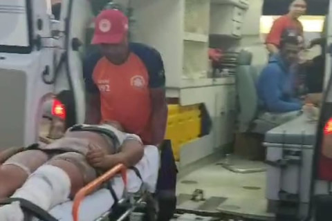 LAPÃO: Acidente entre moto e bicicleta deixa feridos